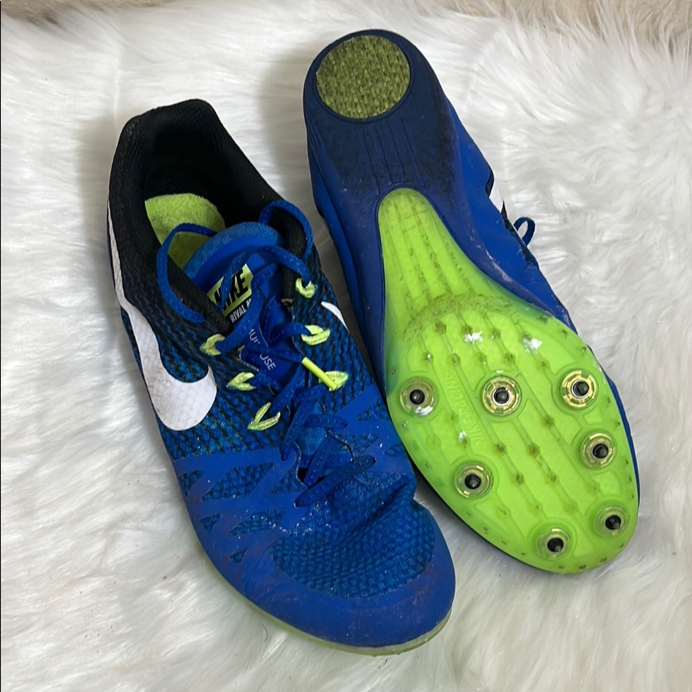 Nike Racing Blue Lime Green Running Track Shoes